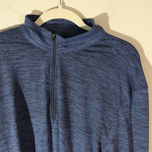 Pro Tour Blue Lightweight Quarter Zip Pullover Sweatshirt Men's Size Large - Picture 2 of 5